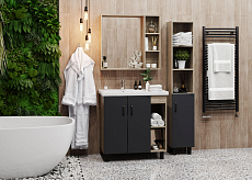Мебель для ванной Onika Тимбер 80 см серый матовый/дуб сонома