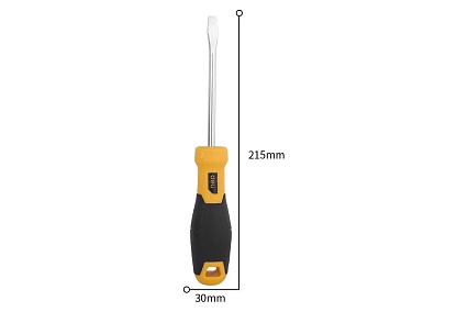 Шлицевая отвертка Deli SL6х100мм DL6361001 Cr-V, магнит, TPR+PP ручка 98353