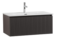 Тумба с раковиной BelBagno Uno 80 см 1 ящик, Темно-серый матовый