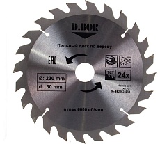 Диск пильный по дереву (230х30/25.4 мм; Z24) D.BOR 9K-802302405D
