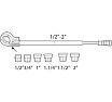 Резьбонарезной набор SUPER-EGO Professional 600 BSPT-R 1/2-2 600230200