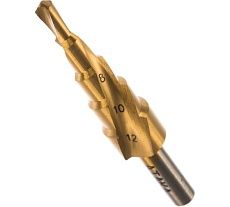 Сверло ступенчатое по металлу (5 ступеней; 4-12 мм) АТАКА 8089940