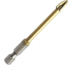 Сверло 8х80 мм, 4 грани (керамика, стекло, мрамор, черепица) MD-STARS C/8*80