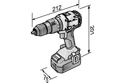 Двухскоростной аккумуляторный ударный дрель-шуруповерт Flex PD 2G 18.0-EC C 491233