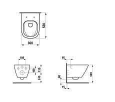 Подвесной унитаз Laufen Lua 8.2008.0.000.000.1 безободковый
