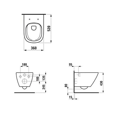 Подвесной унитаз Laufen Lua 8.2008.0.000.000.1 безободковый