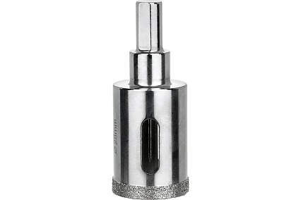 Коронка алмазная по керамограниту и керамике с центрирующим сверлом 28 мм Diamond Industrial DIDCSC028