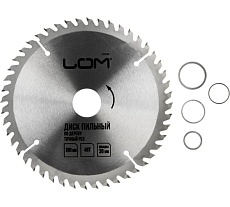 Диск пильный по дереву, точный рез, 180x30 мм, кольца на 20/16 мм, 48 зубьев ЛОМ 5239766