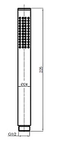 Душевая лейка AQUAme Siena AQM8513BG золото шлифованное