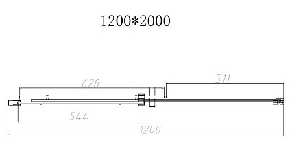 Душевая дверь Vincea Dice VDS-4D120CL 120x200 хром, прозрачная