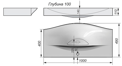 Раковина Velvex Line rkLIN.100-81 100 см