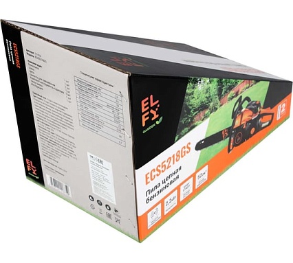Пила бензиновая ELFY 52 см2, 2,2 кВт, шина 18", бак 0,55 л ECS5218GS