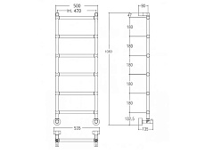 Полотенцесушитель водяной Margaroli Sole 370-442-6 хром