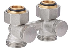 Узел нижнего подключения радиатора Hoobs прямой, 3/4&quot;, плоское уплотнение HB-7E00E3N05050VA