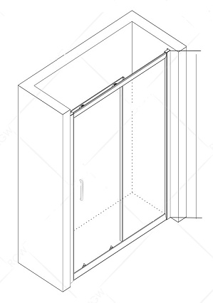 Душевая дверь RGW Classic CL-14B 100x185 прозрачное, черный