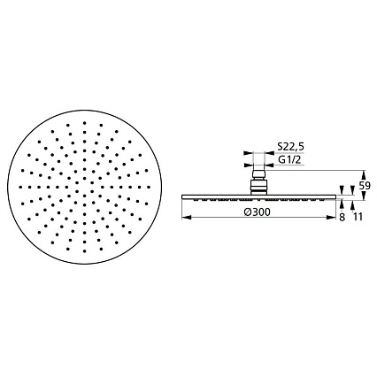 Верхний душ Ideal Standard IdealRain B9443AA