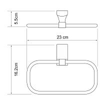 Вешалка для полотенец WasserKRAFT Leine K-5060WHITE, кольцо, белый