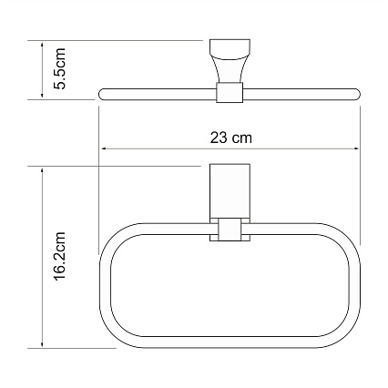 Вешалка для полотенец WasserKRAFT Leine K-5060WHITE, кольцо, белый