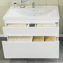 Мебель для ванной Санта Лондон 100 см, напольная (рак.Фостер 100), белый
