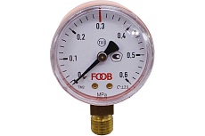 Манометр 0.6 мПа, пропановый, красный корпус FOOB 00000000361
