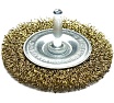 Щетка Lessmann диск гофр. Д75x10, MES 0,25мм, хвост-к 6мм 410136