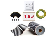 Плёночный электрический тёплый пол ТеплоСофт 1,5м.кв. с терморегулятором плёнка 1,5м.кв.