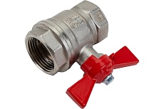 Шаровой для воды Valfex 1&quot; ВР/ВР бабочка, никелированная латунь 11Б27фт1М VF.217.NB1.100.Bir