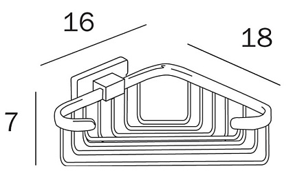 Полка Inda Lea A18310NE черный матовый