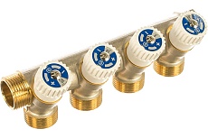 Распределительный коллектор STOUT 3/4, 4 отвода 3/4 ЕК SMB 6851 343404 RG008S37S5IFP8