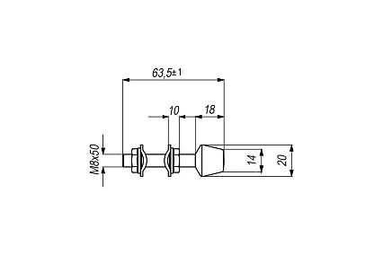 Прижим механический вертикальный KUKAMET B211-3