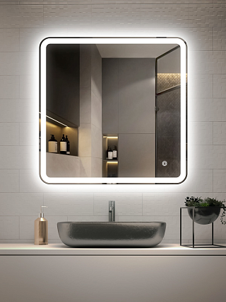 Зеркало Vincea VLM-3VC8008 80x80 см, сенсорный выключатель, диммер Зеркало Vincea VLM-3VC8008 80x80 см, сенсорный выключатель, диммер