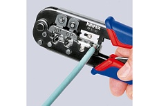 Пресс-клещи для штекеров Knipex RJ (Western), 2 гнезда, RJ 11/12, RJ 45, 190 мм, KN-975110SB