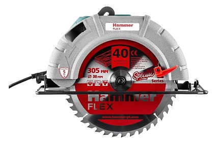 Циркулярная пила Hammer CRP2400/305 2400 Вт, 3700 об/мин, 305x30 мм, максимальный пропил 117 мм 630819