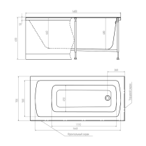 Акриловая ванна Timo Rita RITTA1670 160x70 см