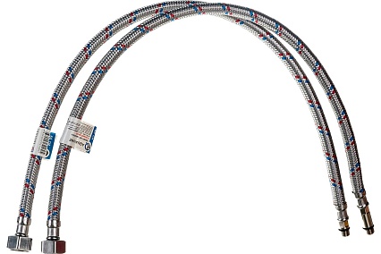 Гибкая подводка для смесителей ELKA 1/2"хМ10х60 см пара - длинный и короткий хвостовик ИС.100304