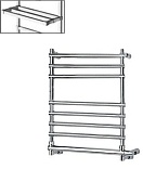 Полотенцесушитель электрический Margaroli Sole 564-8 с полкой хром 5644708CRPB