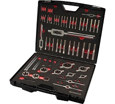 Набор метчиков и плашек H-Tools M3-M24 HSS-G 64пр 340240HT