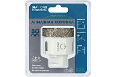 Коронка алмазная по керамограниту 50 мм, M14 на УШМ Diamond Industrial DIDKVP50M14