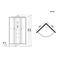 Душевая кабина Niagara Classic NG 702-01 100x100 стекло с рисунком