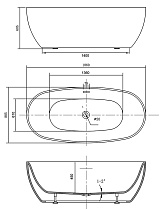 Акриловая ванна Vincea VBT-405 186x88.5