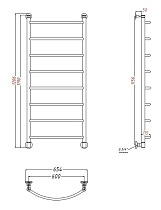 Полотенцесушитель водяной Aquanet Romeo 60x120 см