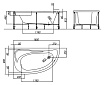 Акриловая ванна Kolpa-San Calando BASIS 160x90 см L