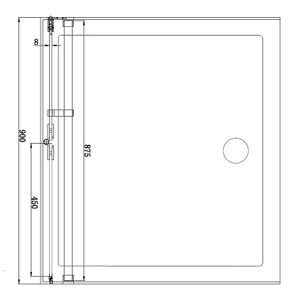 Душевая дверь Aquanet Beta NWD6221 90x200 R, прозрачное стекло