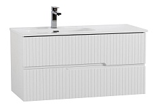 Тумба с раковиной Cezares Duet-N 100 см левая, Bianco Lucido