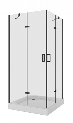 Душевой уголок Niagara Nova NG- 6814-08 Black 100x100 прозрачный, черный