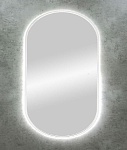 Зеркало Art&Max Bari 50x120 с подсветкой, белый AM-Bar-500-1200-DS-F-White