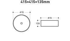 Раковина Art&Max AM140-T 41.5 см белый