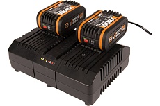 Комплект: Двойное Зарядное устройство Worx WA3883 + 2 АКБ 4.0 А/ч