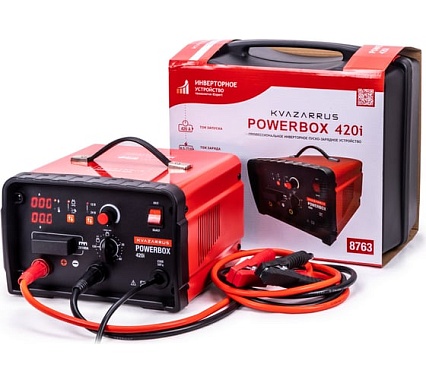Инверторное пуско-зарядное устройство Kvazarrus powerbox 420i, таймер, пластиковый кейс 8763