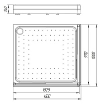 Поддон для душа Радомир 1-11-0-1-0-123 100x110 L